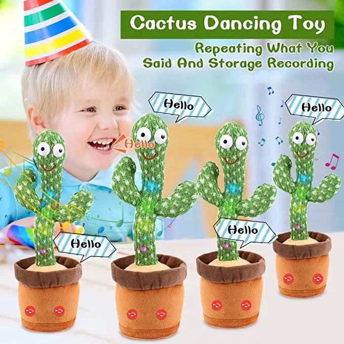 Dancing Cactus Toy – Rechargeable Talking & Singing Cactus for Kids