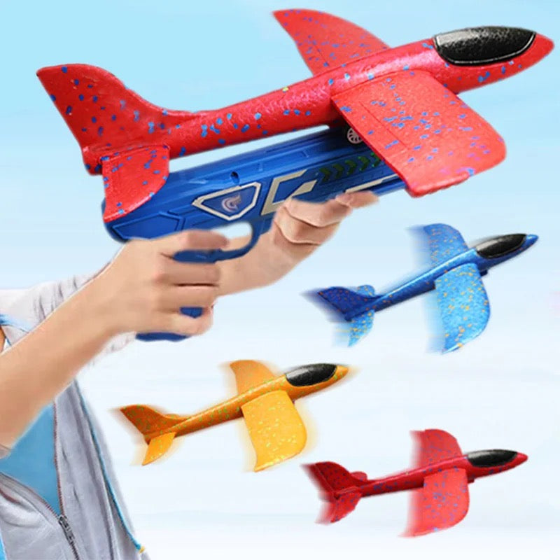 2 in 1 EPP Foam Airplane Launcher  Outdoor Glider Toy for Kids