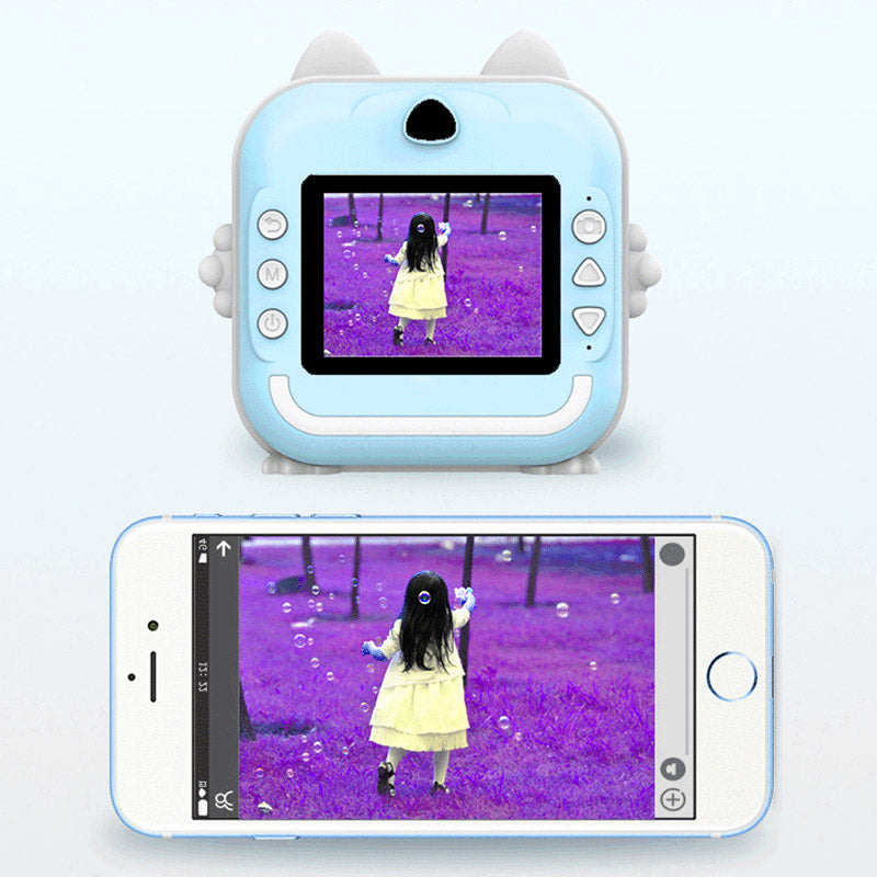 SnapDino Kids Instant Print Camera Dual Lens HD Video Thermal Print