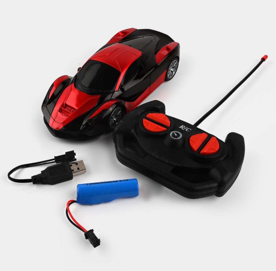 Rechargeable LED Light RC Racing Car with Remote Control  High-Speed Sports Car Toy for Kids