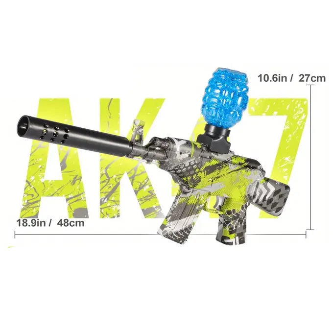 AquaStrike Rechargeable Electric Gel Blaster Toy  Automatic Water Bead Shooter with 1000 Gel Balls