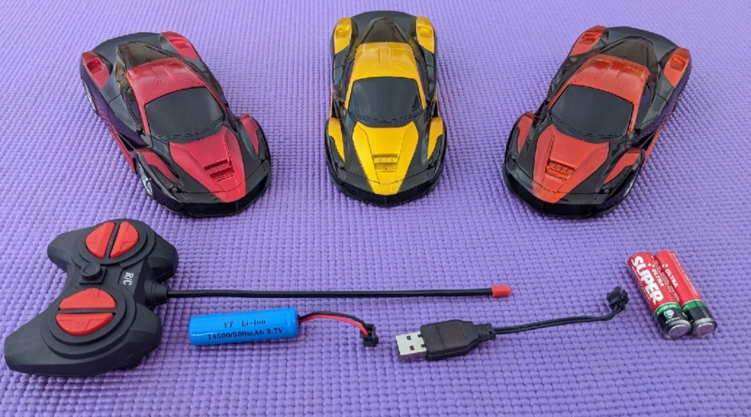 Rechargeable LED Light RC Racing Car with Remote Control  High-Speed Sports Car Toy for Kids